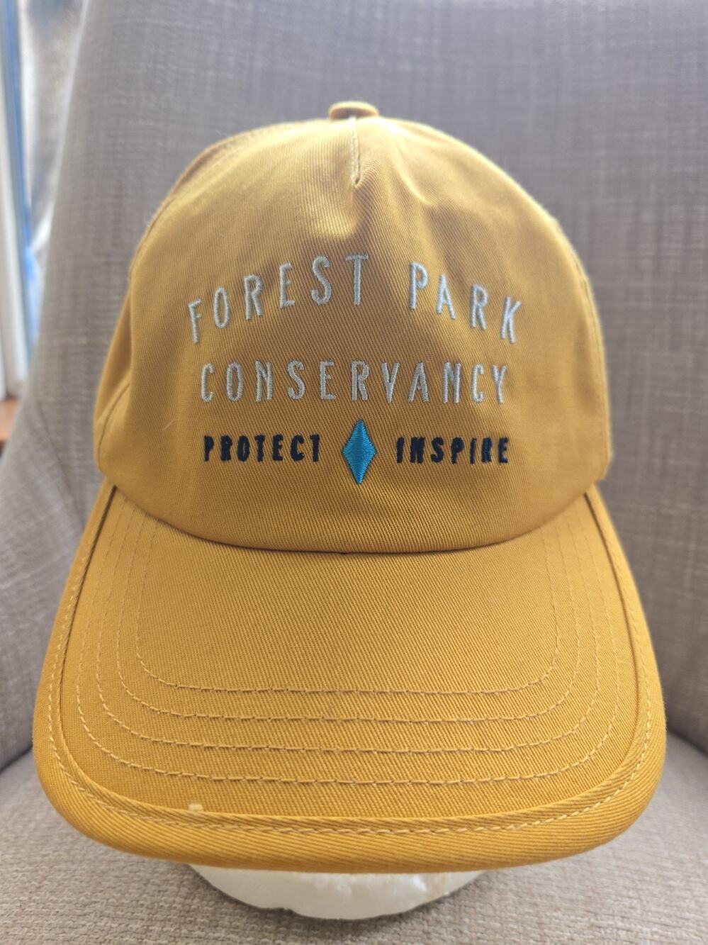Territory Run Co Panel Hat Yellow Adjustable Running Northwest Forest Park